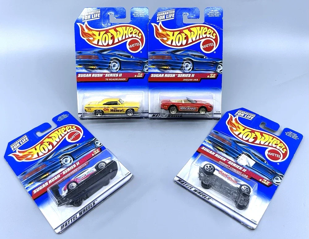 Hot Wheels SUGAR RUSH Series II 1999 Set of 4 Oh Henry Baby Ruth 100 Grand NOC